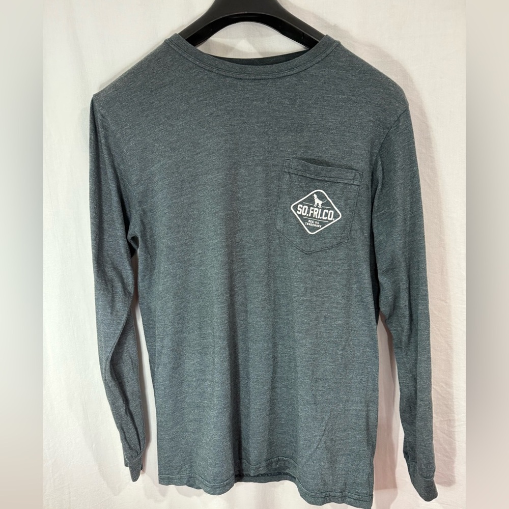 Southern Fried Cotton Dark Gray Long Sleeve Tee